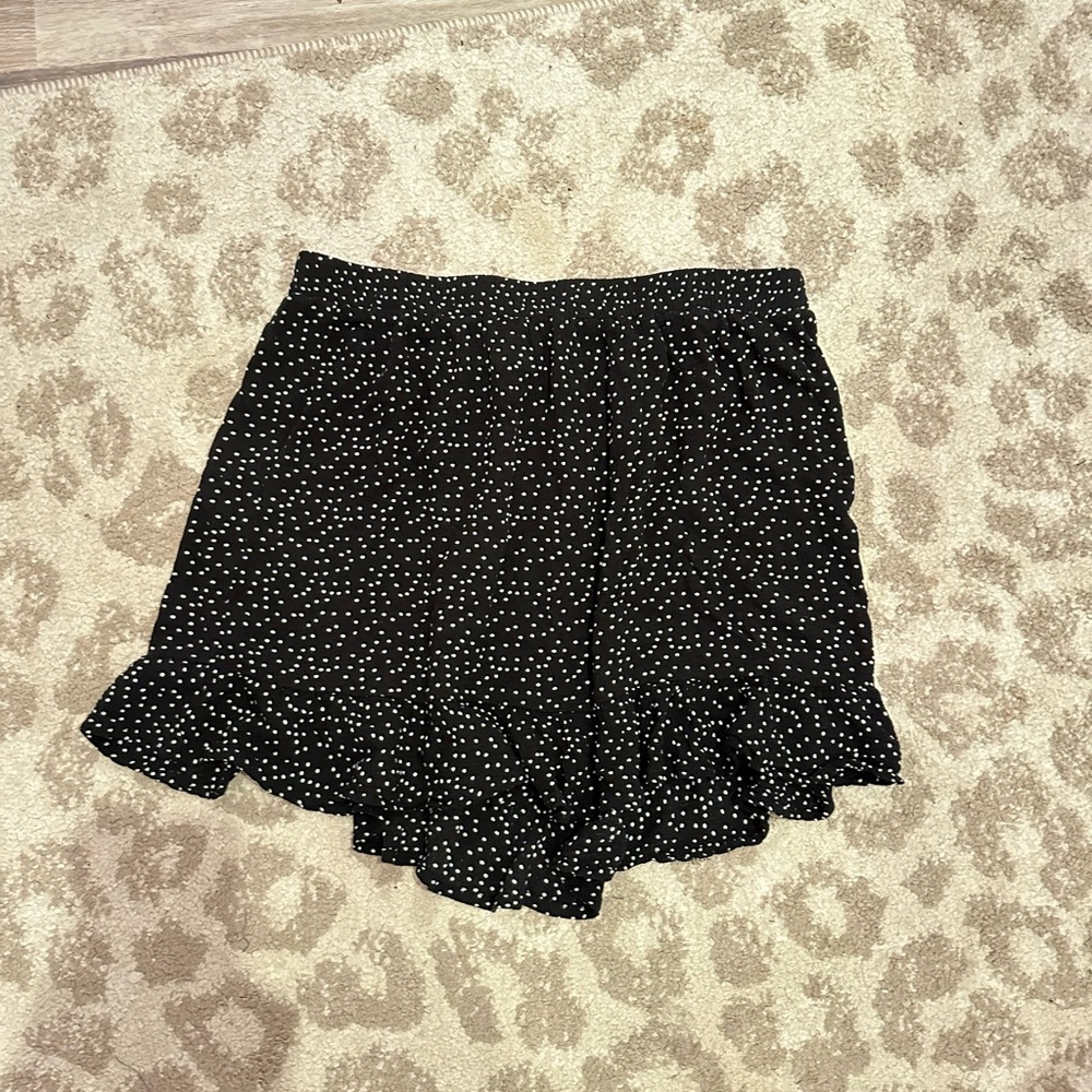 Black polka dot skirt
